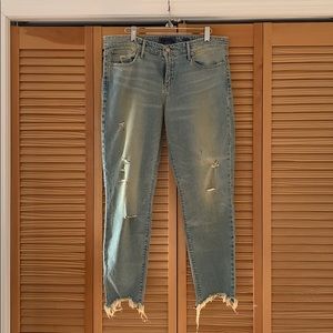 Womens Lucky Brand Frayed Hem Jeans